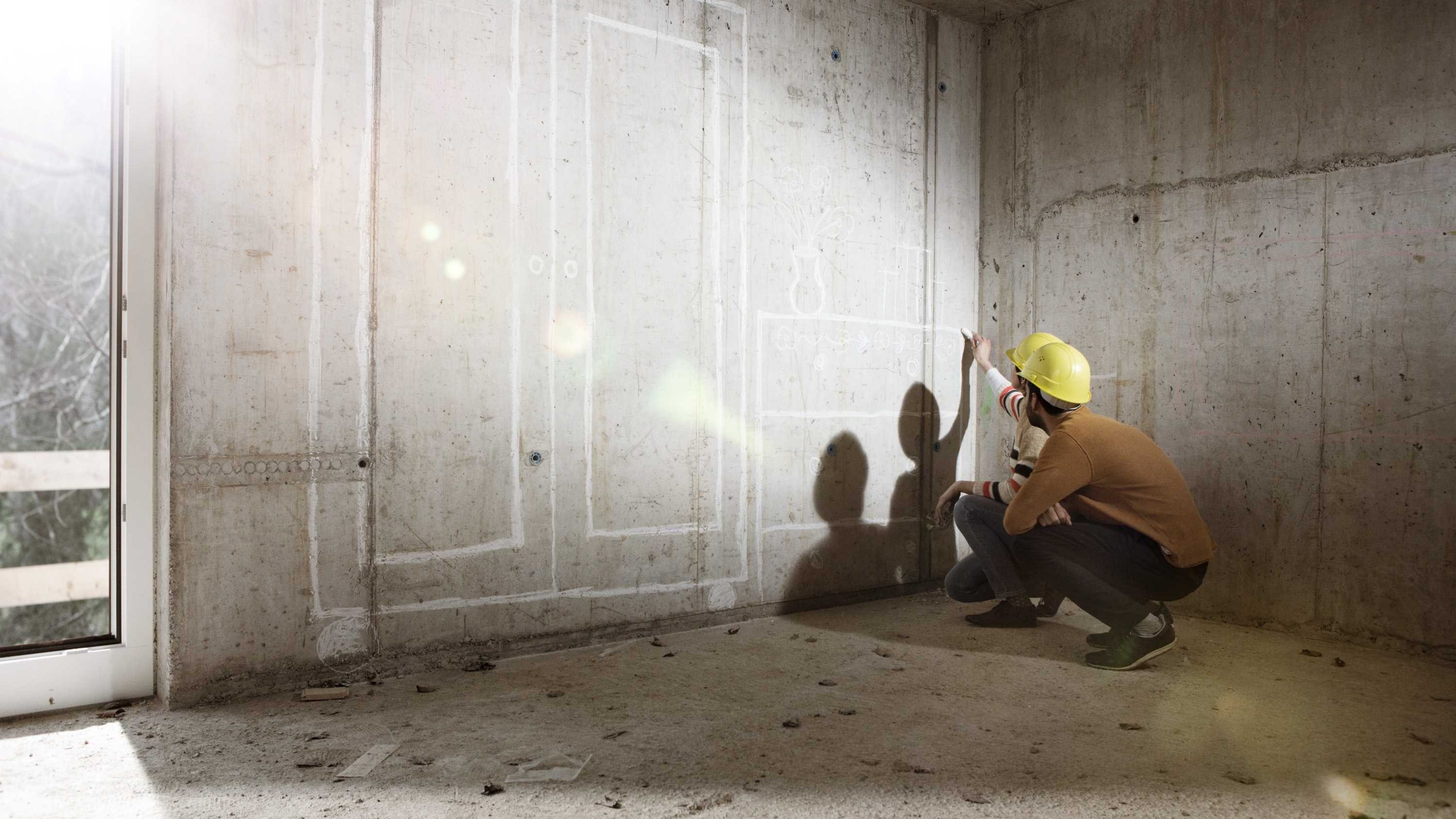 Paar plant gemeinsam ihr neues Zuhause